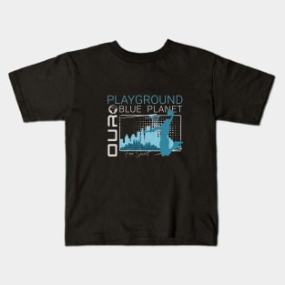 Playground Basket Ball Player Planet Earth Playground Good Vibes Free Spirit Kids T-Shirt